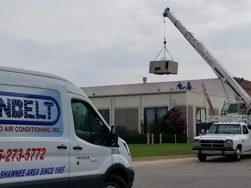 Sunbelt crew and van on a commercial job